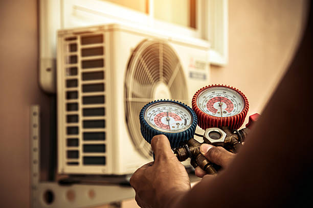 Professional Hvac technician working in Westlake, OH